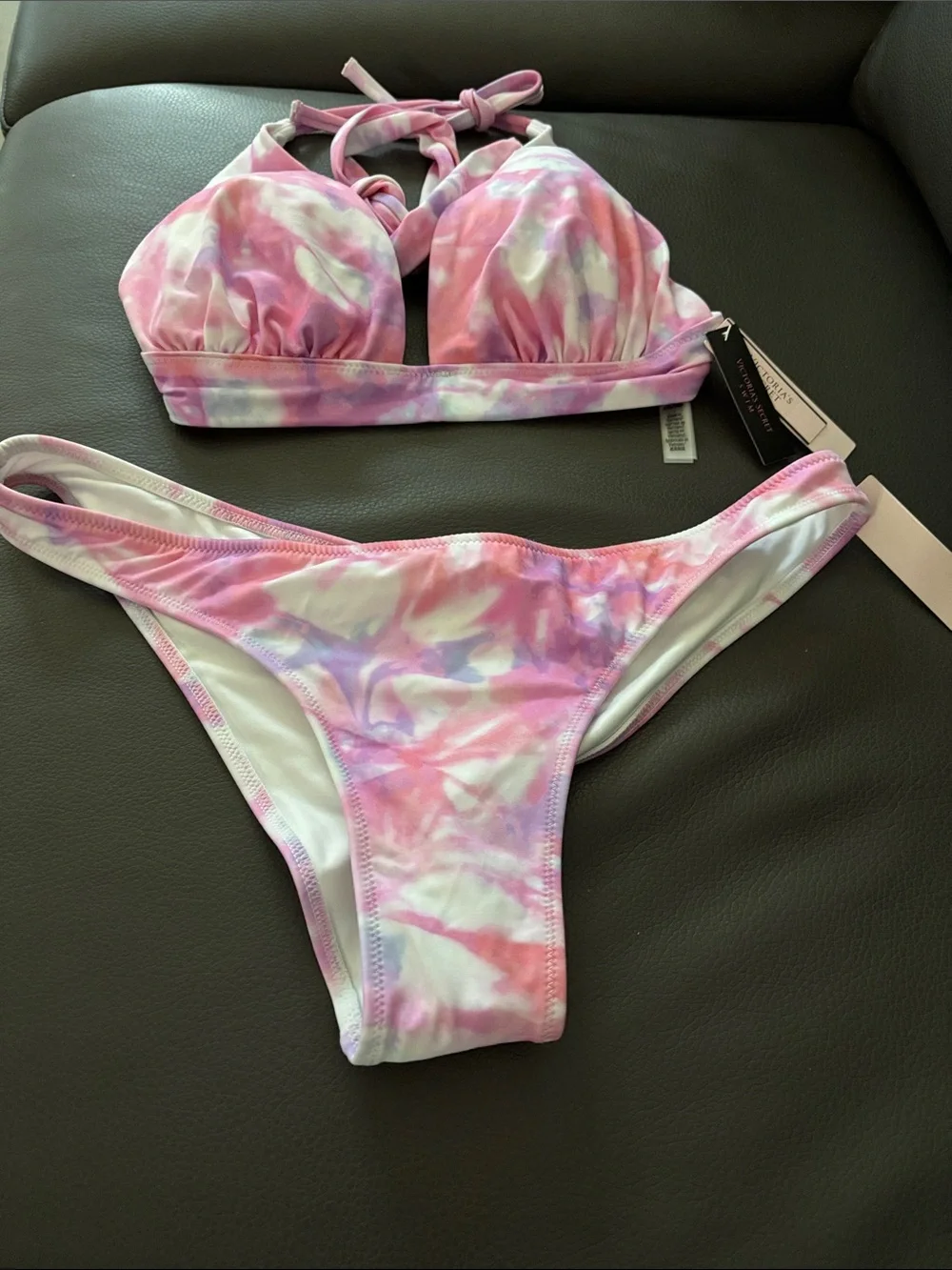 Victoria's Secret Pink Tie-Dye Halter Bikini Set NWT - Size Medium